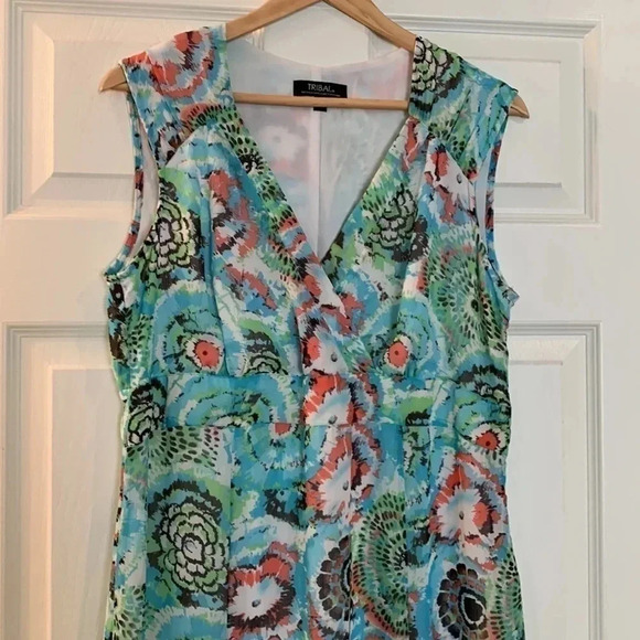 Tribal Multicolor Floral Midi Dress - Picture 2 of 10